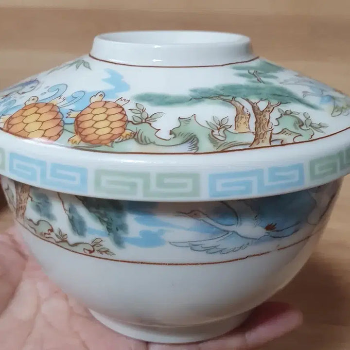 [BUNJANG] Haengnam Ware Rare Turtle and Crane Rice Bowl / 행남사 밥그릇