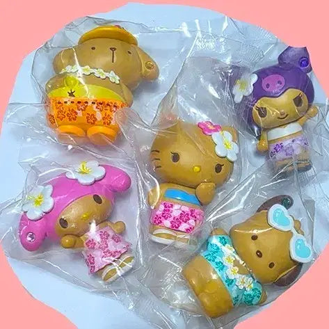 [BUNJANG] Sanrio Tanning Figure 5-Piece Bundle Set / 산리오 태닝 피규어 5종 일괄