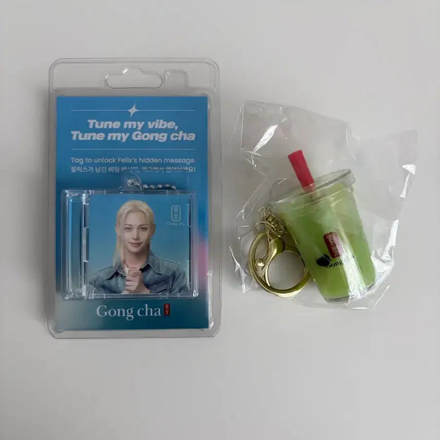 [BUNJANG] Stray Kids Felix Felix Lee Matcha/Voice NFC Keyring / 스트레이키즈 스키즈 필릭시 이용복 말차키링 보이스키링 nfc 키링 공차