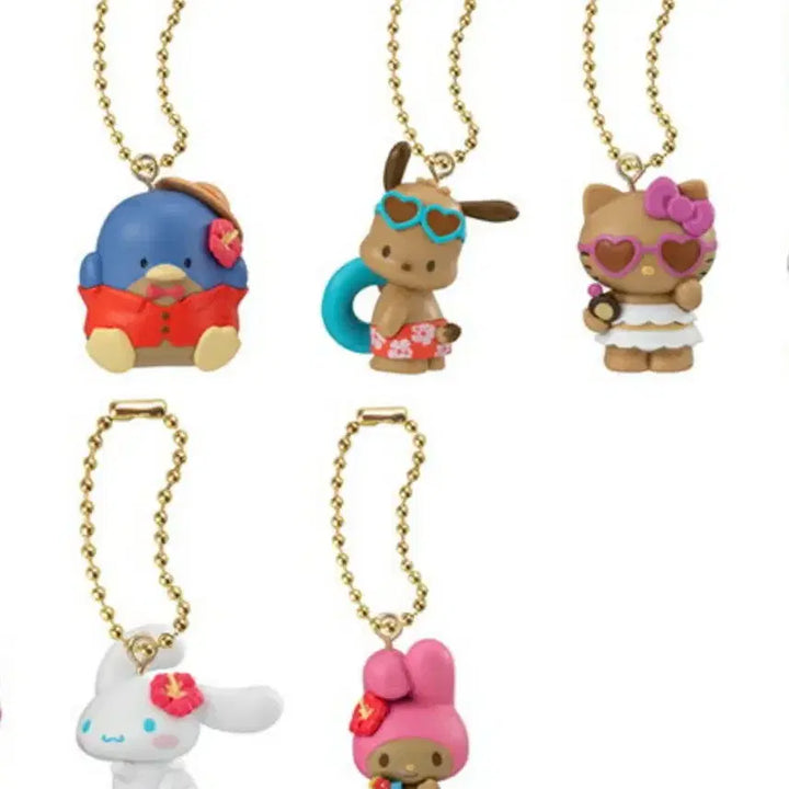 [BUNJANG] Sanrio Aloha Swing Collection Full Set (Kitty, Pochacco, Cinnamoroll, My Melody) / 5종 풀셋 알로하 스윙 키티 포차코 시나모를 마이멜로디 마멜 산리오