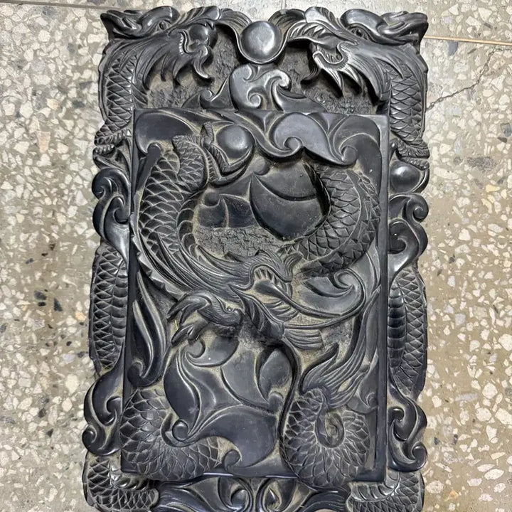 [BUNJANG] Large Dragon Carved Inkstone / 대형 벼루 (용조각)