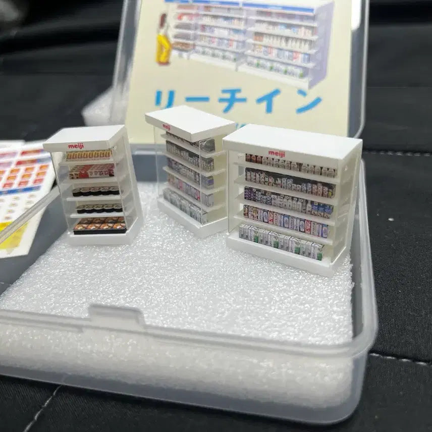 [BUNJANG] 1/64 Convenience Store Diorama Milk Display Shelf Miniature / 1/64 편의점 디오라마 우유 진열대 냉장고 미니어처 토이