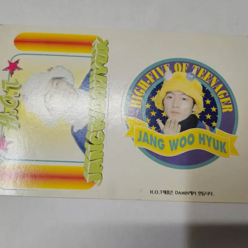 [BUNJANG] H.O.T. Jang Woo Hyuk 90s Retro Stationery Sticker / 가수 그룹 h.o.t 에쵸티 장우혁 90년대 문방구 고전 스티커