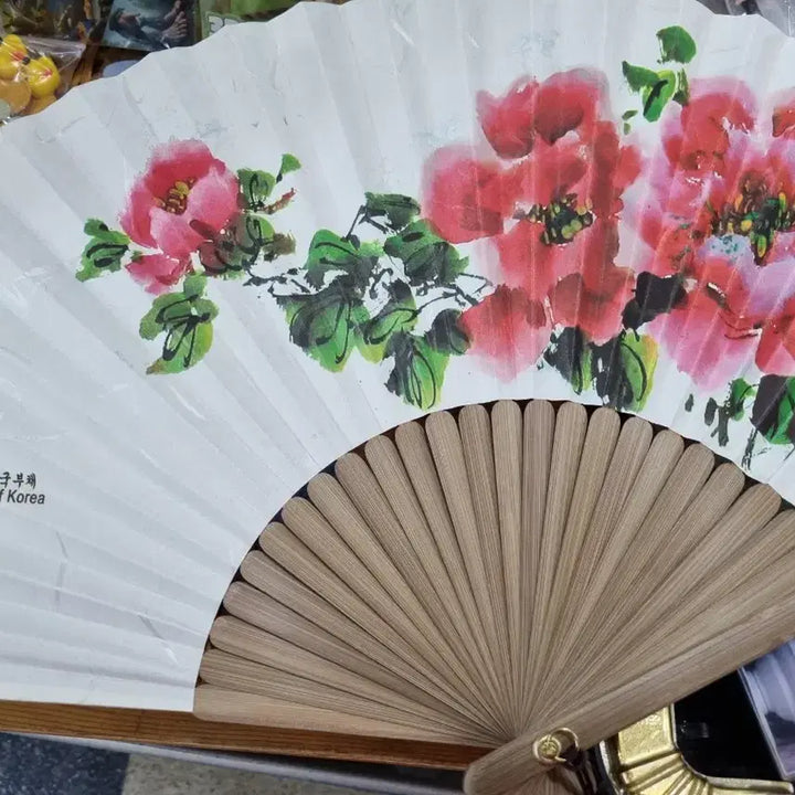 [BUNJANG] Traditional Korean Folk Painting Horse Motif Folding Fan / 전통 민화 부채 말 그림