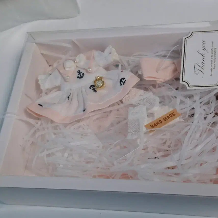 [BUNJANG] Obitsu 11 Marine Dress Set - White Dog Diary / 오비츠11 드레스 흰둥이 다이어리 마린 원피스