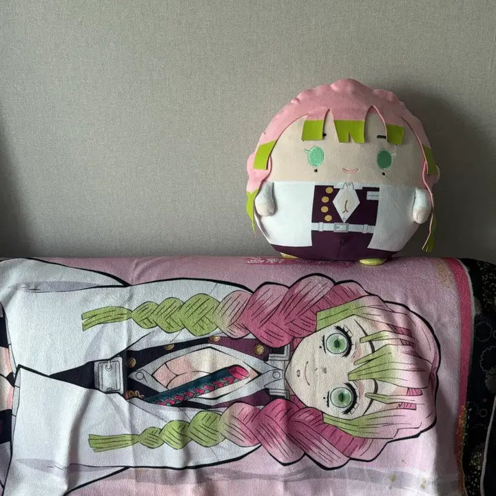 [BUNJANG] Demon Slayer Mitsuri Fuwa Kororin Large Towel Bundle Set / [초특가] 귀멸의칼날 미츠리 후와코로링 L : 대형 타올 일괄