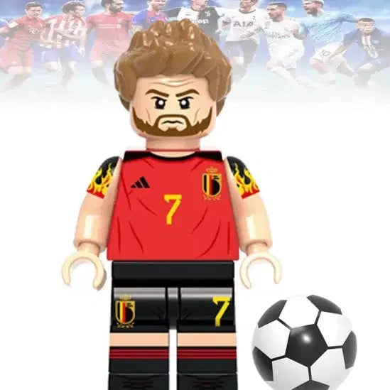 [BUNJANG] LEGO Custom World Cup Star Player Minifigure 5-Figure Set / 레고커스텀 축구 월드컵 스타선수 미니피규어 5종세트 미개봉 새상품