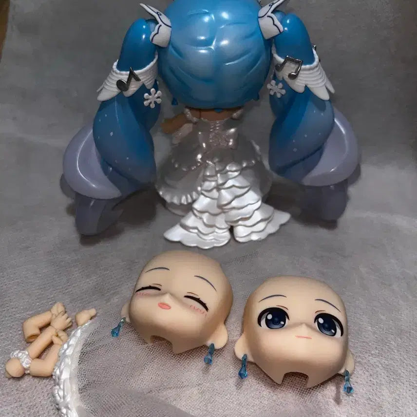 [BUNJANG] Hatsune Miku Yuki Miku 2019 Hair &amp; Face Parts Set / 하츠네미쿠 유키미쿠 2019 헤어, 페이스 파츠