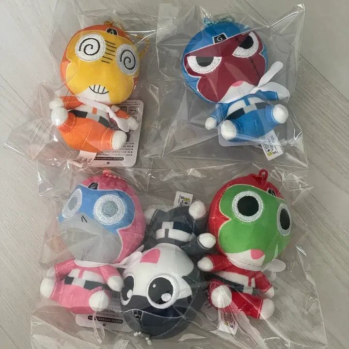 [BUNJANG] Sgt. Frog (Keroro) Rangers Plush Keyring Set / (세트) 개구리중사케로로 레인저스 타마마 도로로 쿠루루 기로로 인형 키링
