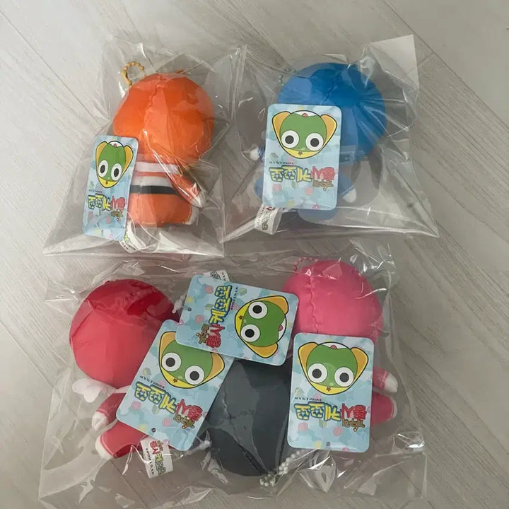 [BUNJANG] Sgt. Frog (Keroro) Rangers Plush Keyring Set / (세트) 개구리중사케로로 레인저스 타마마 도로로 쿠루루 기로로 인형 키링