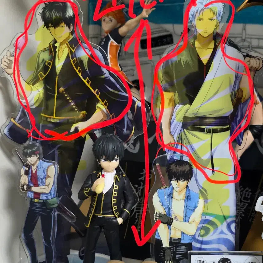 [BUNJANG] Gintama Soul Change Big Acrylic Stand Hijikata &amp; Gintoki Set / 은혼 영혼체인지 빅아크릴 히지카타+긴토키