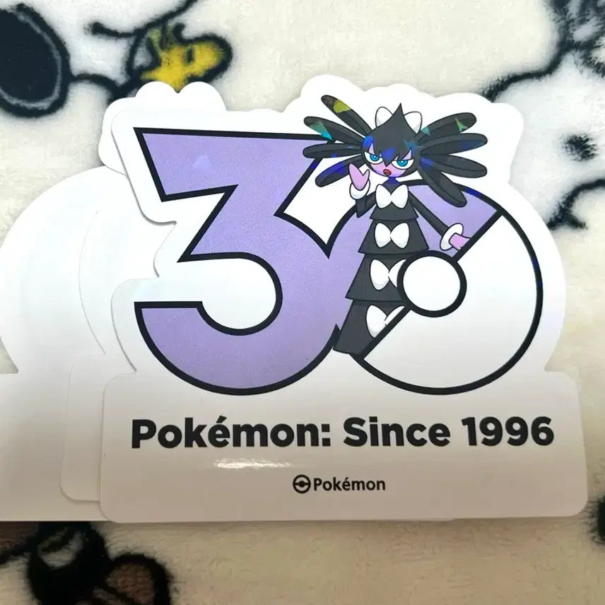 [BUNJANG] Pokemon 30th Anniversary Logo Sticker Set (Gothitelle + 2 Random) / 포켓몬 30주년 로고 스티커 고디모아젤+랜덤2장 판매