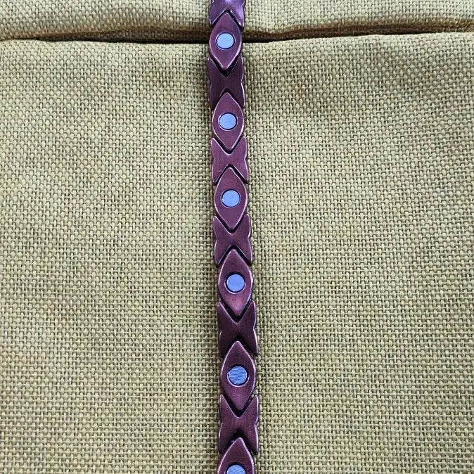[BUNJANG] Copper Crystal Magnetic Chain Bracelet 20cm / 구리 팔찌 크리스탈 자석 체인 팔찌 20cm