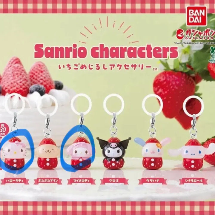 [BUNJANG] Sanrio Ichigo (Strawberry) Series Kitty &amp; My Melody Gachapon / 산리오 딸기(이치고) 메지루시 가챠 키티+마멜