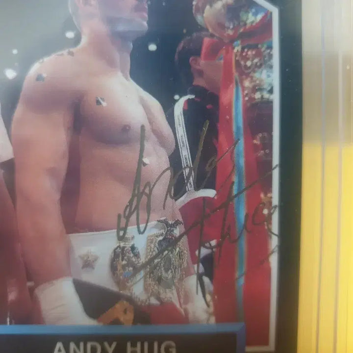 [BUNJANG] 1997 Bandai K-1 Grand Prix Andy Hug Gold Autograph Card / 1997 반다이 K-1 그랑프리 골드 사인 앤디 훅 ANDY HUG