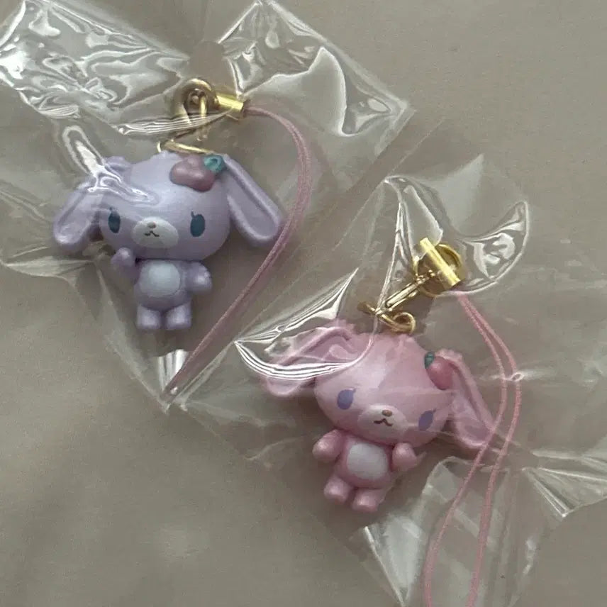 [BUNJANG] Sugarbunnies Spinns Trading Strap Keychain Bundle Set [Blueberry, Strawberry] / 슈가바니즈 스핀스 트레이딩 스트랩 키링 일괄 판매 [블루베리,스트로베리]