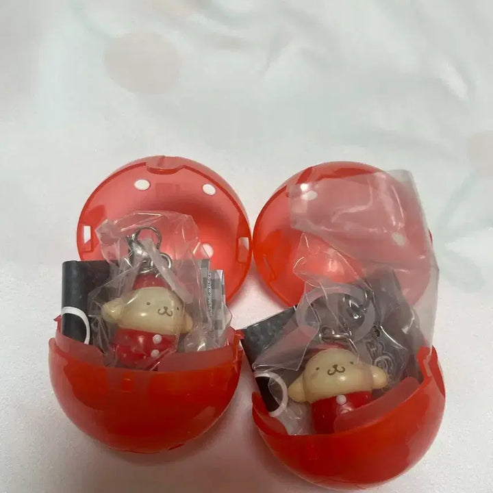 [BUNJANG] Sanrio Pompompurin Strawberry Charm Keychain / 산리오 캐릭터 딸기 폼폼푸린 메지루시