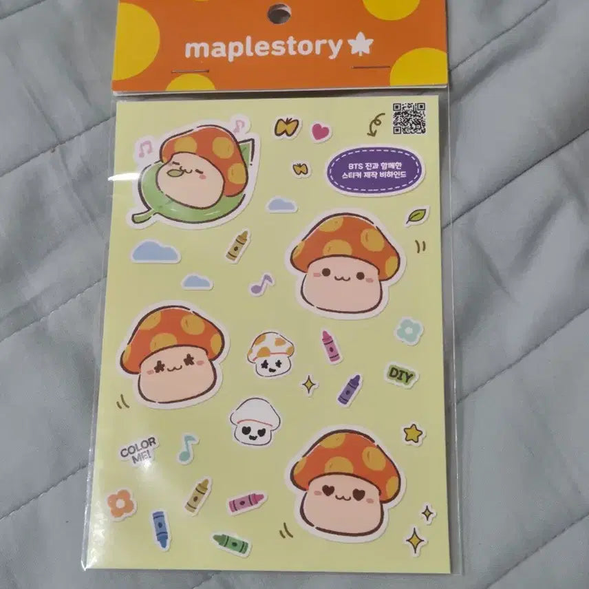 [BUNJANG] MapleStory BTS Jin Orange Mushroom Sticker / 메이플스토리 bts 진 주황버섯 스티커