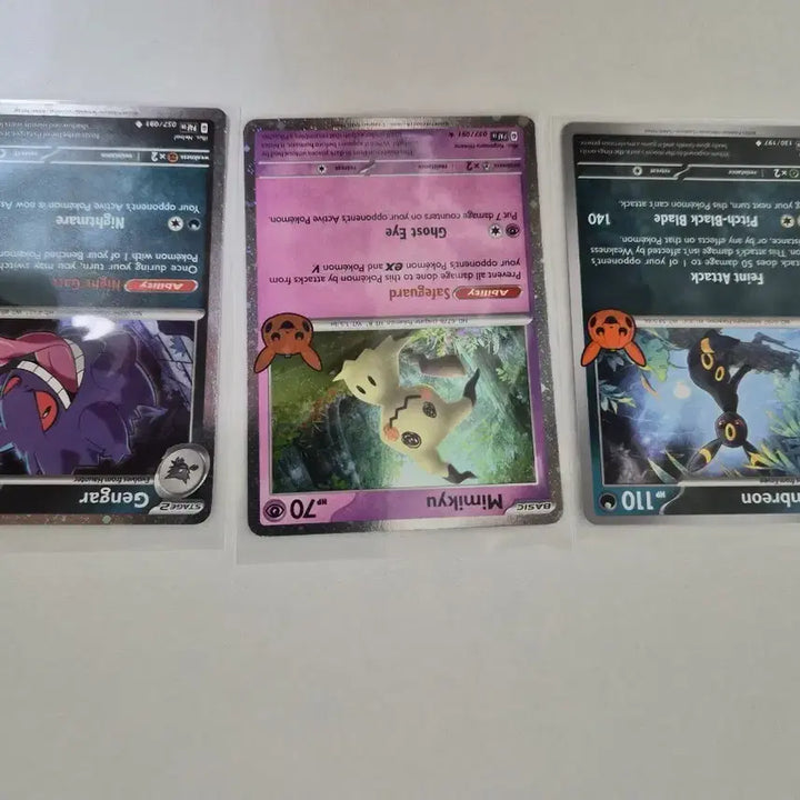 [BUNJANG] Pokemon Card North America Halloween 3-Card Set Umbreon Gengar Mimikyu / 포켓몬카드 북미 할로윈 3장세트 블래키 팬텀 따라큐