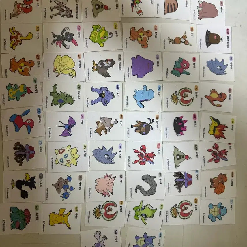 [BUNJANG] Pokemon Sticker Collection 50 Types / 포켓몬 띠부씰 50종