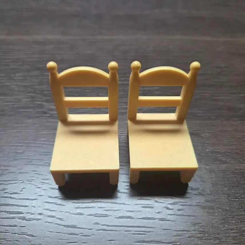 [BUNJANG] Sylvanian Families Yellow Dining Chair Set (Discontinued) / 단종) 실바니안 노랑 식탁의자 한쌍