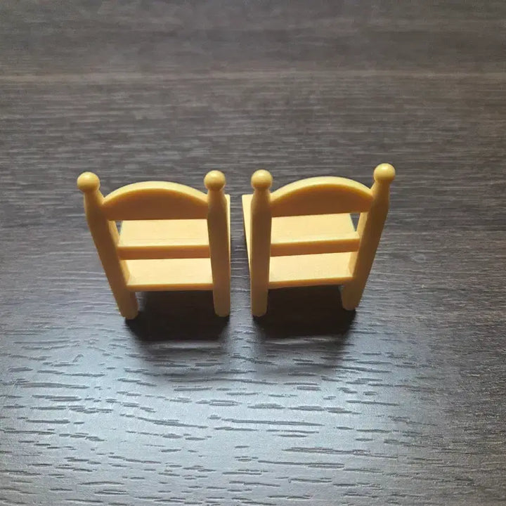 [BUNJANG] Sylvanian Families Yellow Dining Chair Set (Discontinued) / 단종) 실바니안 노랑 식탁의자 한쌍