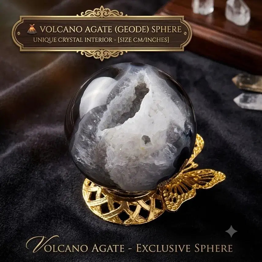 [BUNJANG] Volcano Agate Geode Sphere / 볼케이노 아게이트 지오드 스피어