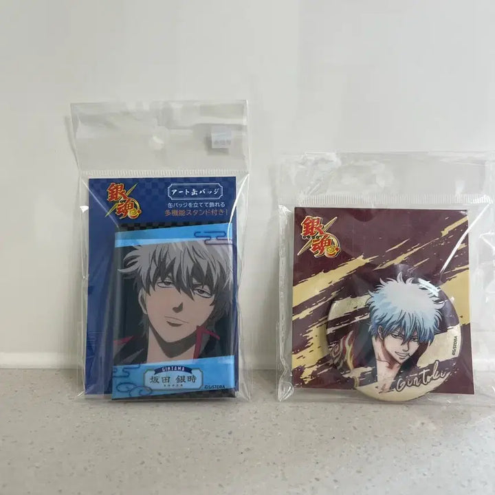 [BUNJANG] Gintama Gintoki Can Badge Set / 은혼 긴토키 캔뱃지 2개 일괄