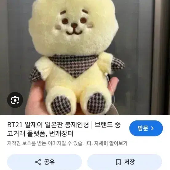[BUNJANG] BT21 RJ Japan Domestic Plush / BT21 알제이 일본내수용