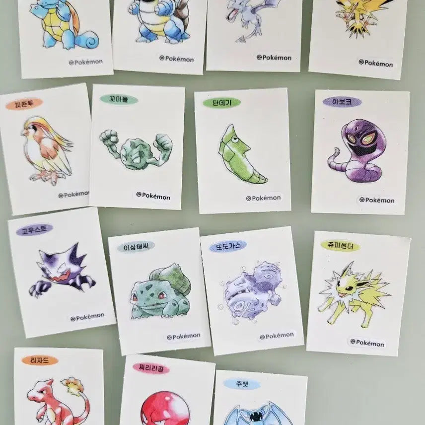 [BUNJANG] Pokemon Bread Stickers Bundle Set (33 types) / 포켓몬 띠부실 33종 판매