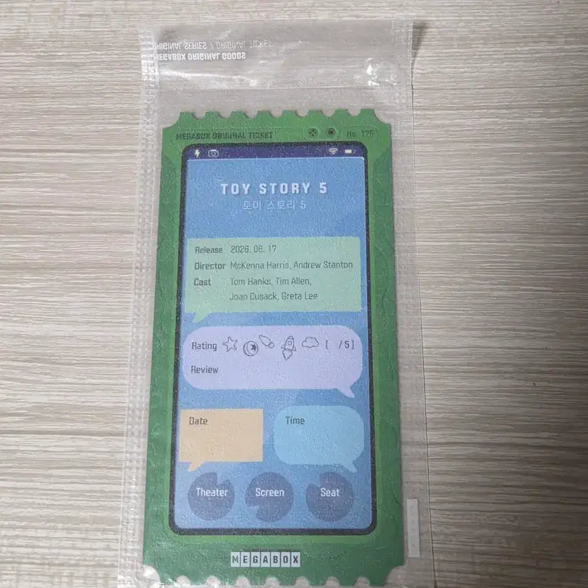 [BUNJANG] Toy Story 5 Original Ticket / 토이스토리5 오리지널티켓 오티