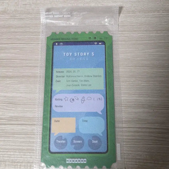 [BUNJANG] Toy Story 5 Original Ticket / 토이스토리5 오리지널티켓 오티