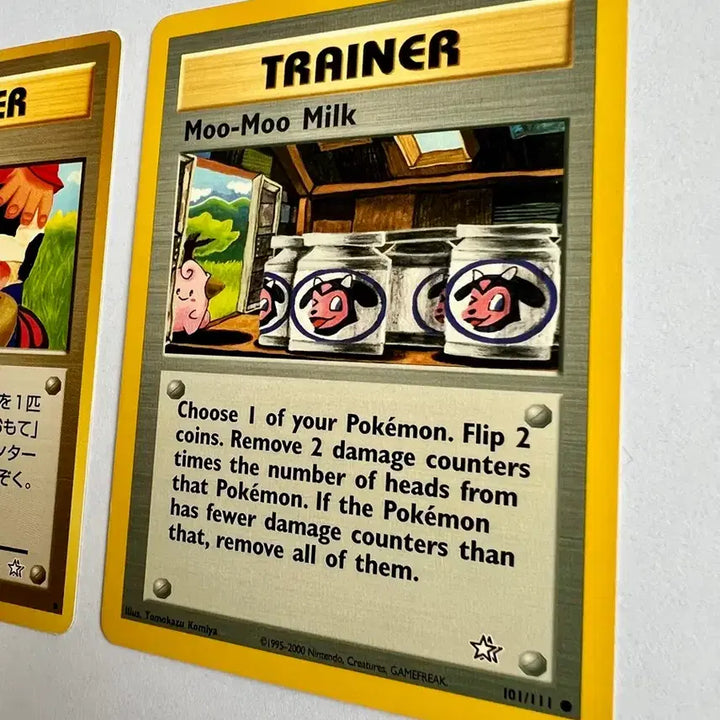 [BUNJANG] Pokemon Early Japanese Limited Edition &amp; North American MooMoo Milk Cards / 토모카즈 코미야 데뷔작 초희소)포켓몬 포켓몬스터 2000년 초기 일본 한정판 + 북미판 무무밀크
