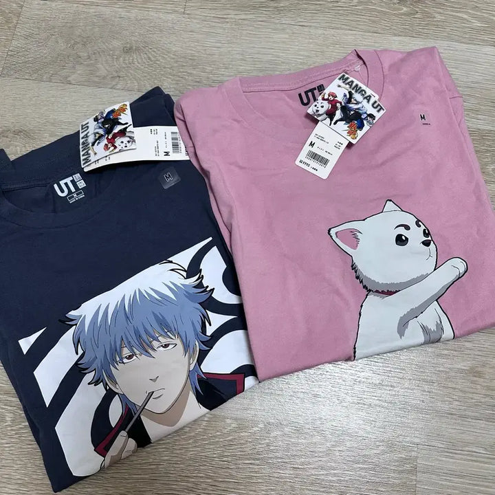 [BUNJANG] Uniqlo Gintama Sakata Gintoki &amp; Sadaharu T-shirt Bundle Set / (새상품 일괄)은혼 긴토키 사다하루 유니클로 콜라보 티셔츠