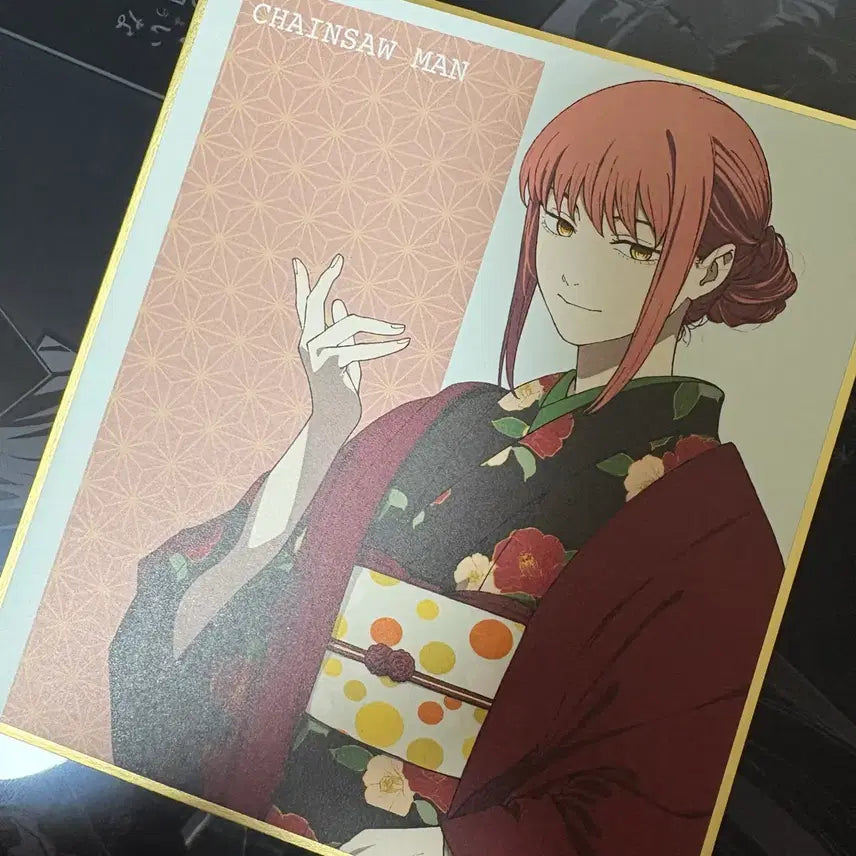 [BUNJANG] Chainsaw Man Makima New Year Kimono Shikishi Upper Body Version Animate / 체인소맨 마키마 신년 기모노 색지 상반신 버젼 애니메이트