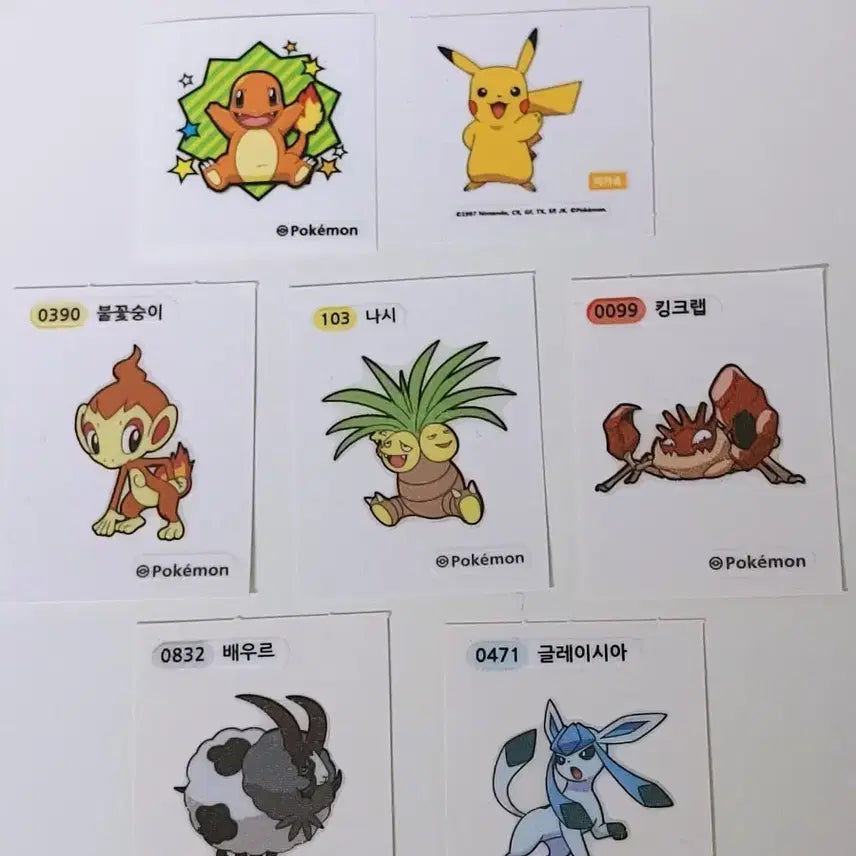 [BUNJANG] Pokemon Sticker Set / 포켓몬 띠부씰