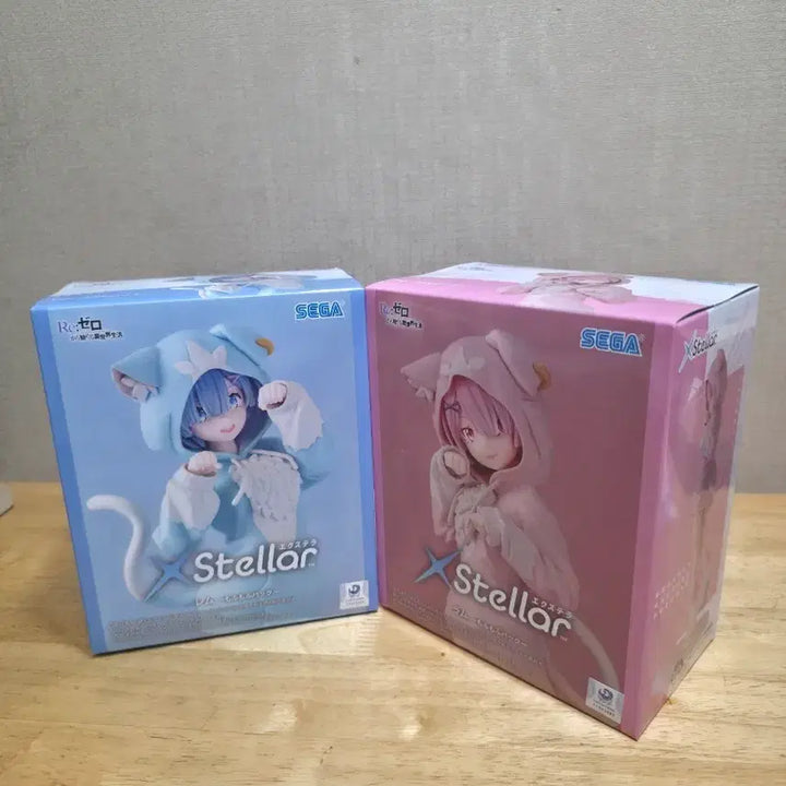 [BUNJANG] Sega Re:Zero Rem &amp; Ram Cat Hoodie Figure Bundle (Sealed) / (미개봉) 세가 리제로 렘 람 스텔라 피규어 2종 일괄 판매