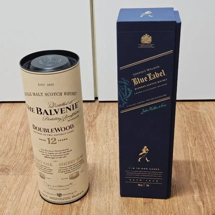 [BUNJANG] Johnnie Walker Blue Label 1L &amp; Balvenie 12 Year Old DoubleWood 700ml Set / 조니워커 블루 1L + 발베니 12년