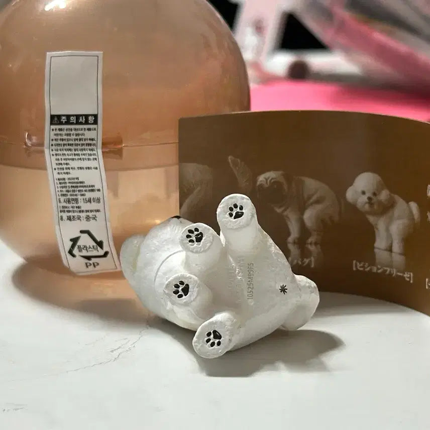 [BUNJANG] Puppy Taking a Poop Bichon Gacha Figure / 훈바리누 응참아볼개 똥싸는강아지 비숑 가챠 피규어