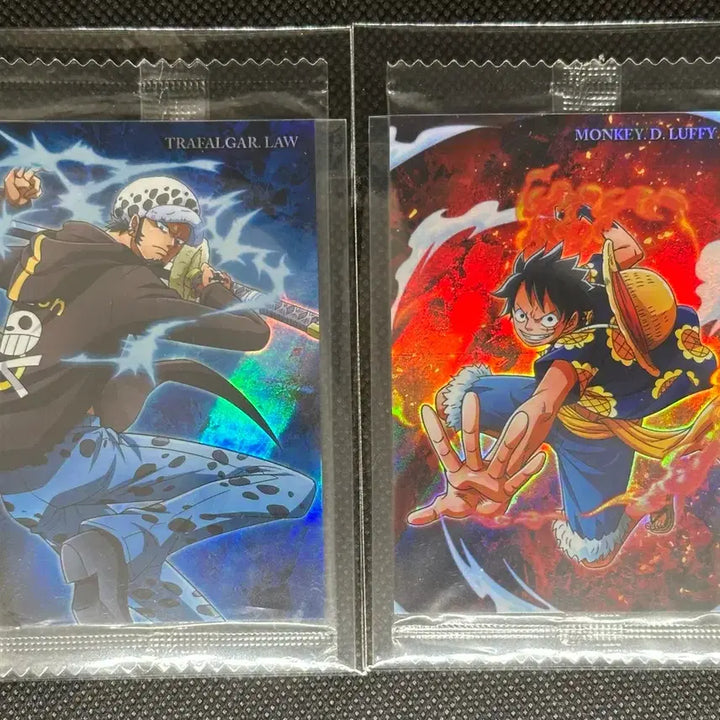 [BUNJANG] One Piece Wafer Card Luffy &amp; Law 2 Types Bundle Set / 원피스 웨하스 카드 루피 로우 2종 미개봉 일괄