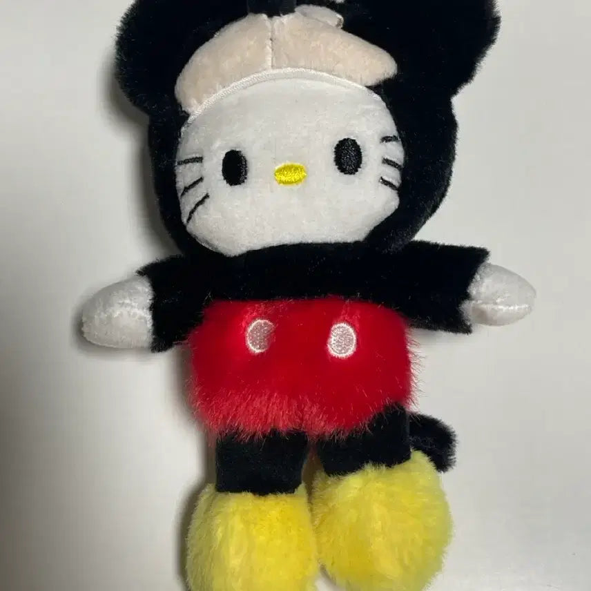 [BUNJANG] Hello Kitty Mickey Mouse Plush Keyring / 헬로키티 미키마우스 인형 키링