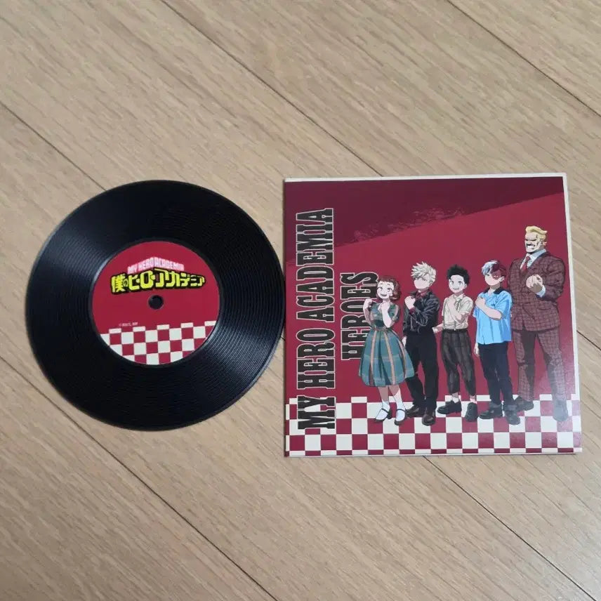 [BUNJANG] American Retro Record Style Coaster Set - My Hero Academia / 아메리칸레트로 레코드풍 코스터 우라라카 오챠코 바쿠고 카츠키 미도리야 이즈쿠 토도로키 쇼토 올마이트 나히아 히로아카 나의 히어로 아카데미아