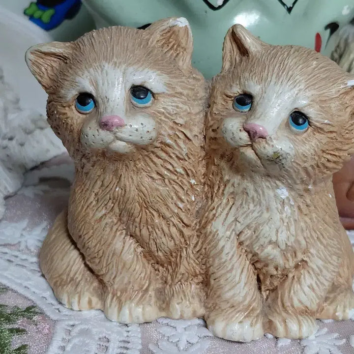 [BUNJANG] Vintage British Twin Cat Figurine / Vintage)영국 빈티지 고양이 장식 인형