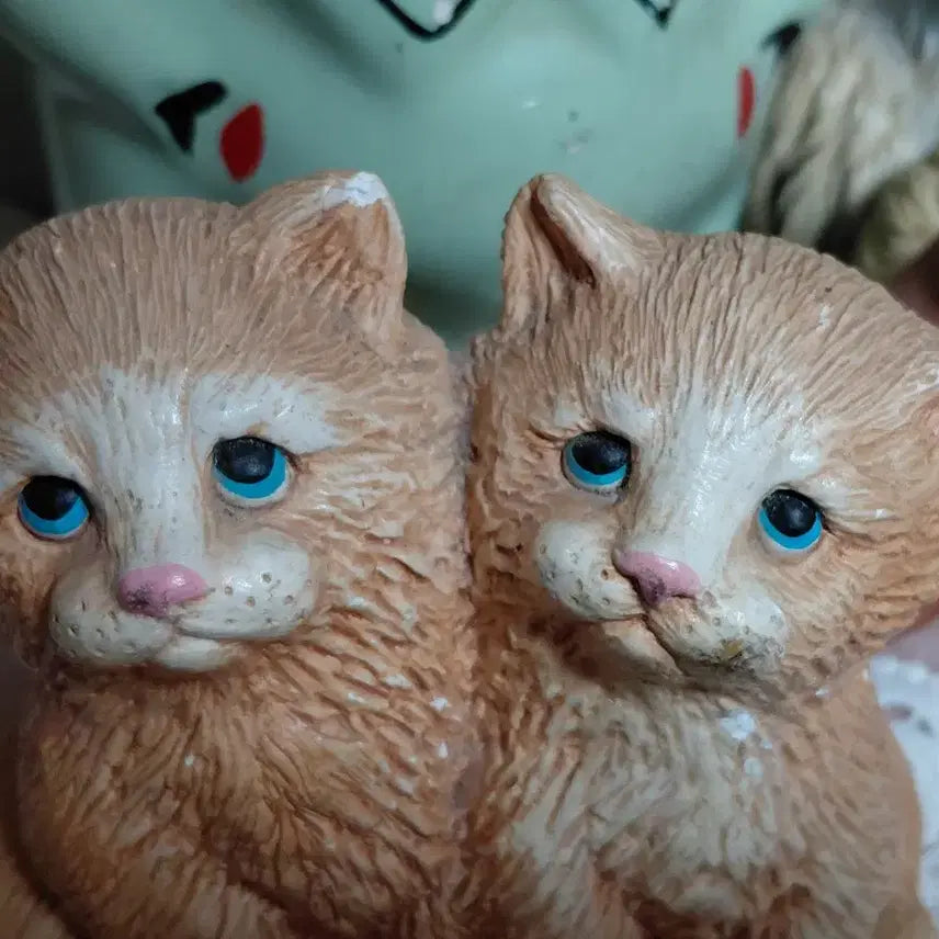 [BUNJANG] Vintage British Twin Cat Figurine / Vintage)영국 빈티지 고양이 장식 인형