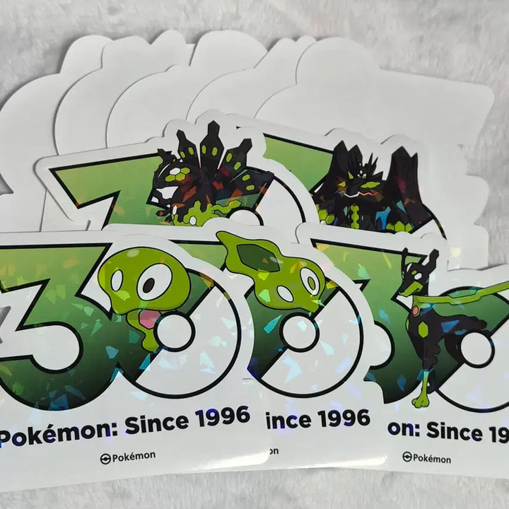 [BUNJANG] Pokemon 30th Anniversary Logo Sticker Zygarde Set + 5 Random Stickers / 포켓몬 30주년 로고 스티커 지가르데세트+랜덤5장 판매합니다.