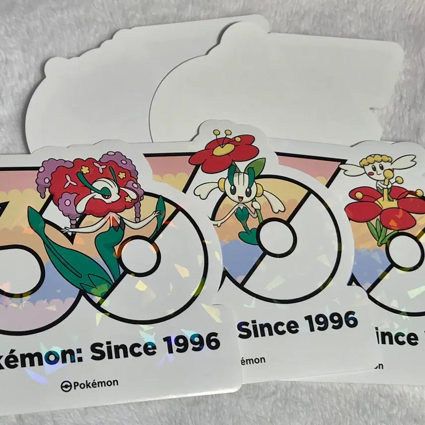 [BUNJANG] Pokemon 30th Anniversary Logo Stickers - Flabébé, Floette, Florges / 포켓몬 30주년 로고 스티커 플라베베, 플라엣테, 플라제스 판매합니다.