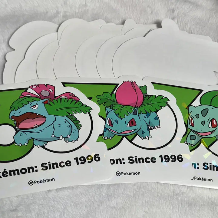 [BUNJANG] Pokemon 30th Anniversary Logo Sticker Set / 포켓몬 30주년 로고 스티커 이상해씨+이상해풀+이상해꽃+랜덤7장