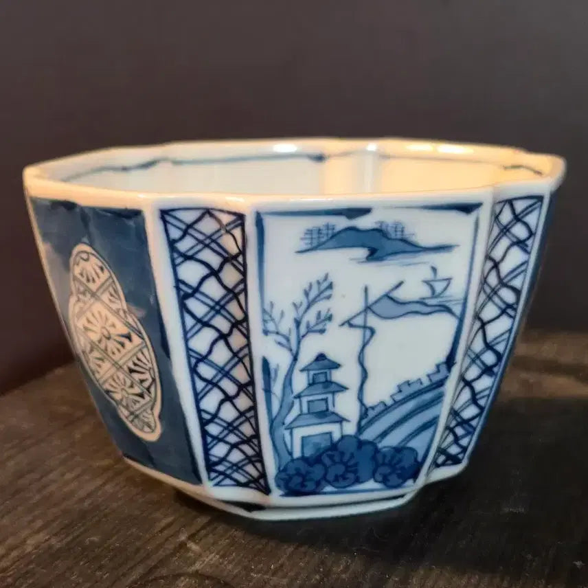 [BUNJANG] Celadon Landscape Porcelain Set of 4 / 도자기 작품 (k-355)