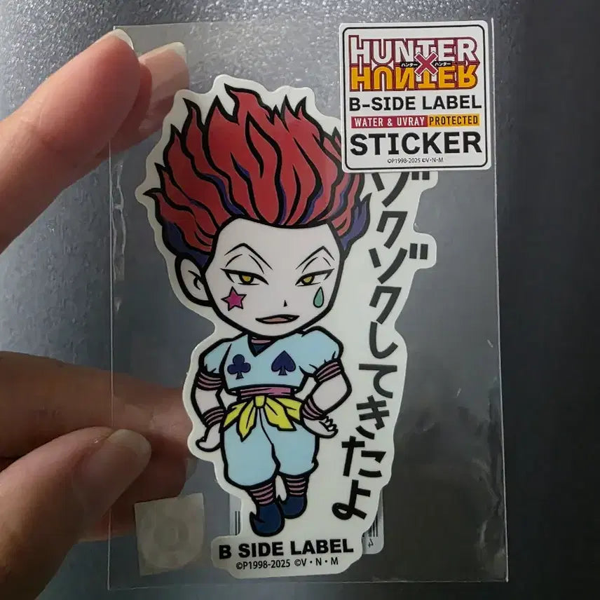[BUNJANG] Hunter x Hunter Hisoka B SIDE LABEL Sticker / 헌터 x 헌터 B SIDE LABEL 히소카 스티커