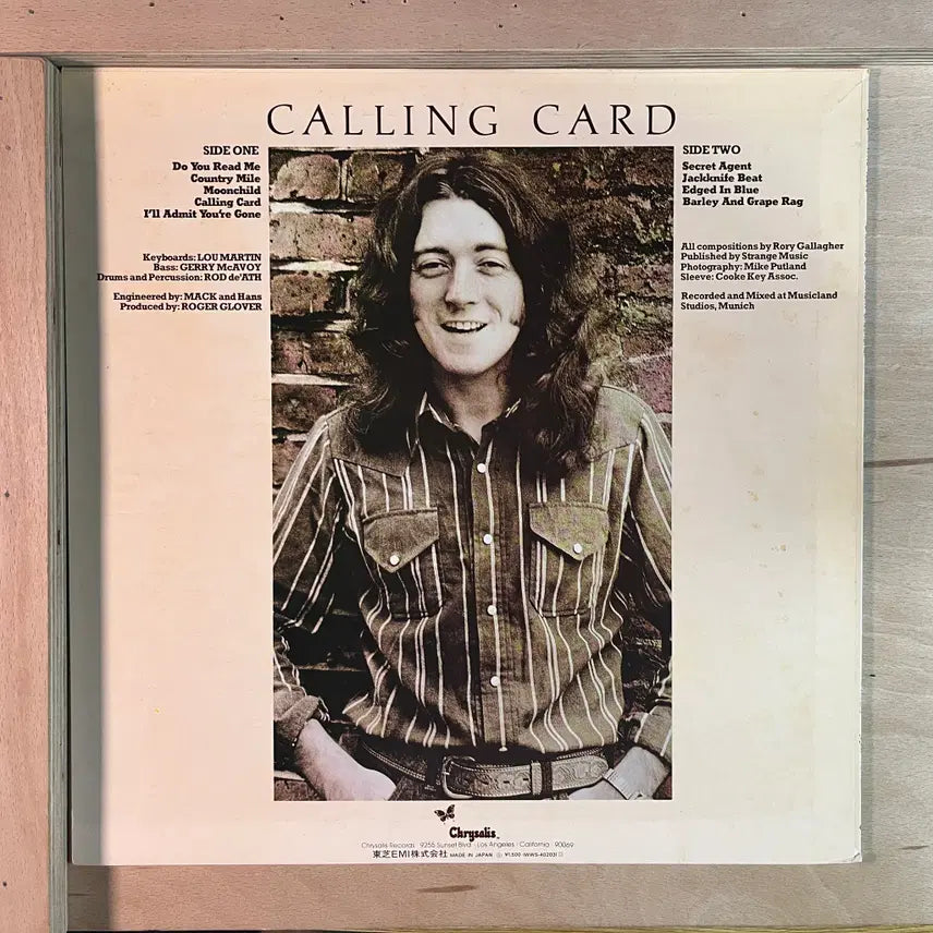 [BUNJANG] Rory Gallagher Calling Card 1977 Japan LP / Rory Gallagher Calling Card 일본 1977년 LP